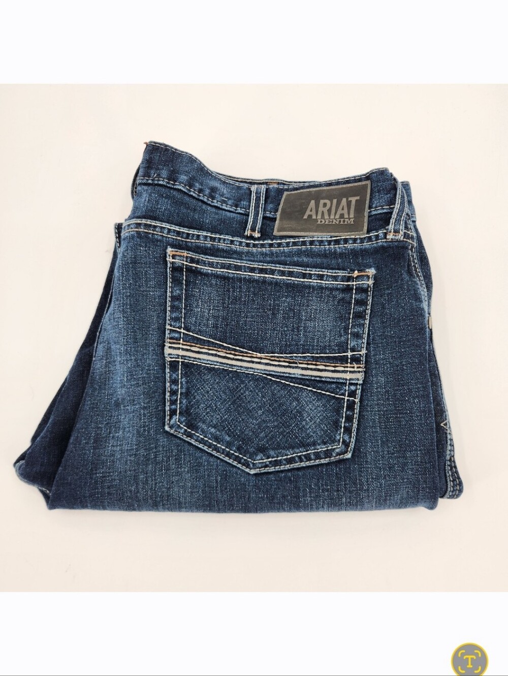 Ariat M4 Relaxed Boot Cut Jeans Mens Size 40/32 Dark Wash Denim Stretch